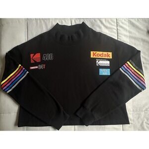 Kodak Sweater‎ Women's Large Black Belly Long Sleeve 36 Exposures